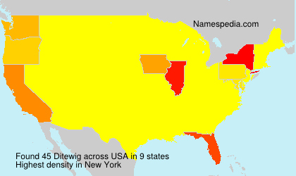 Surname Ditewig in USA Surname Ditewig in USA