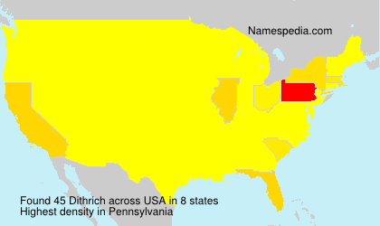 Surname Dithrich in USA Surname Dithrich in USA