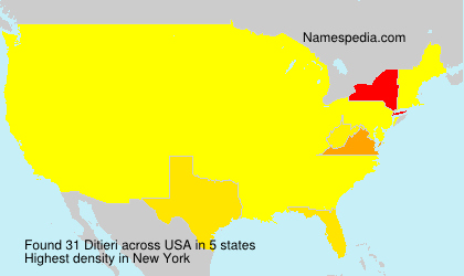 Surname Ditieri in USA Surname Ditieri in USA