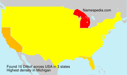 Surname Ditkof in USA Surname Ditkof in USA