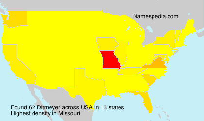 Surname Ditmeyer in USA Surname Ditmeyer in USA
