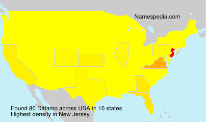 Surname Dittamo in USA