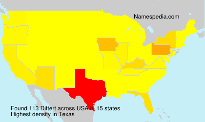 Surname Dittert in USA Surname Dittert in USA