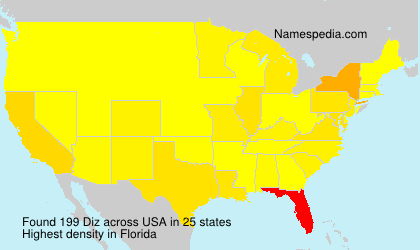 Surname Diz in USA Surname Diz in USA