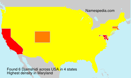 Surname Djamshidi in USA