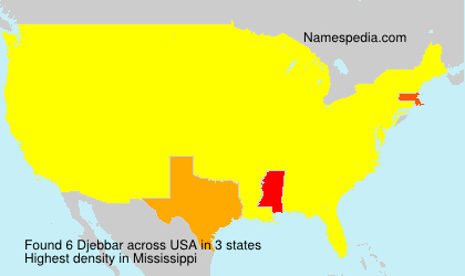 Surname Djebbar in USA Surname Djebbar in USA