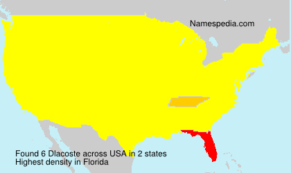 Surname Dlacoste in USA