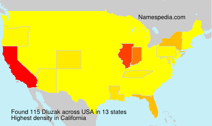 Surname Dluzak in USA