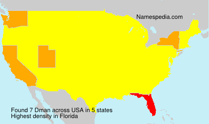 Surname Dman in USA