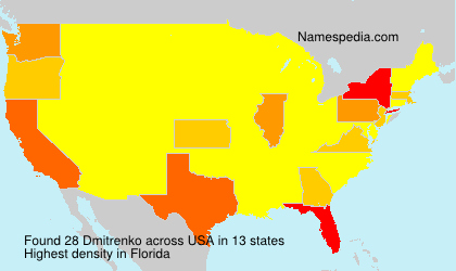 Surname Dmitrenko in USA Surname Dmitrenko in USA