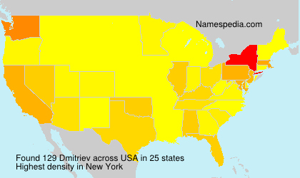 Surname Dmitriev in USA