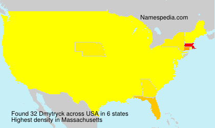 Surname Dmytryck in USA