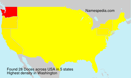 Surname Doces in USA Surname Doces in USA