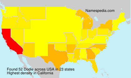 Surname Dodie in USA Surname Dodie in USA