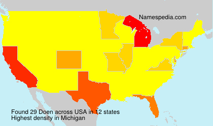 Surname Doen in USA Surname Doen in USA