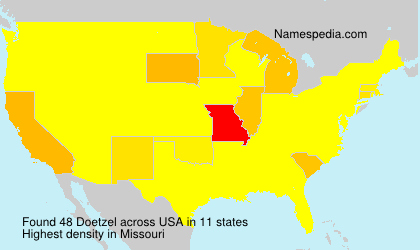 Surname Doetzel in USA Surname Doetzel in USA