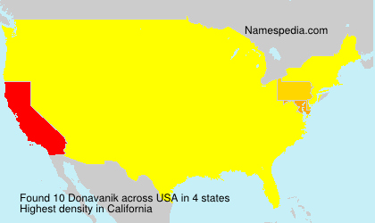 Surname Donavanik in USA Surname Donavanik in USA