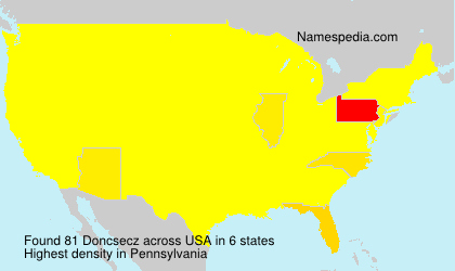 Surname Doncsecz in USA Surname Doncsecz in USA