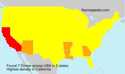Surname Donee in USA Surname Donee in USA