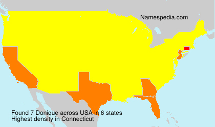 Surname Donique in USA Surname Donique in USA