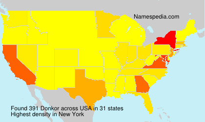 Familiennamen Donkor - USA