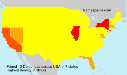 Surname Dontcheva in USA