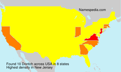 Surname Dontoh in USA Surname Dontoh in USA