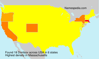 Surname Dontsov in USA Surname Dontsov in USA