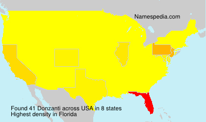 Surname Donzanti in USA