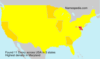 Surname Doory in USA Surname Doory in USA