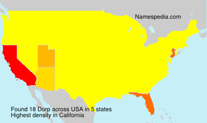 Surname Dorp in USA Surname Dorp in USA