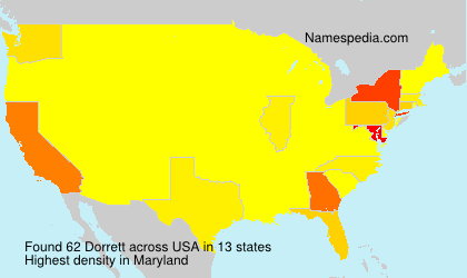 Surname Dorrett in USA Surname Dorrett in USA