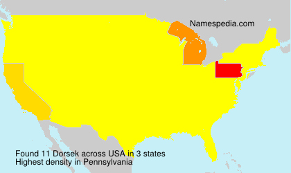 Surname Dorsek in USA Surname Dorsek in USA