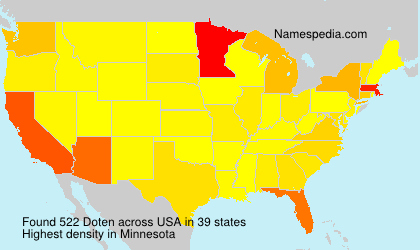 Surname Doten in USA Surname Doten in USA