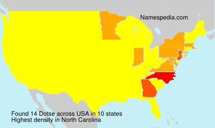 Surname Dotse in USA Surname Dotse in USA
