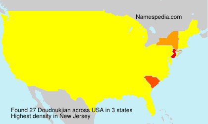 Surname Doudoukjian in USA Surname Doudoukjian in USA