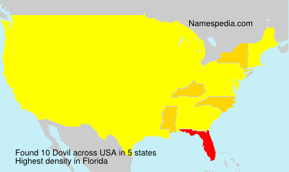 Surname Dovil in USA Surname Dovil in USA