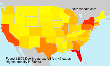Surname Dowling in USA Surname Dowling in USA