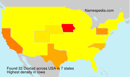 Surname Doxtad in USA Surname Doxtad in USA