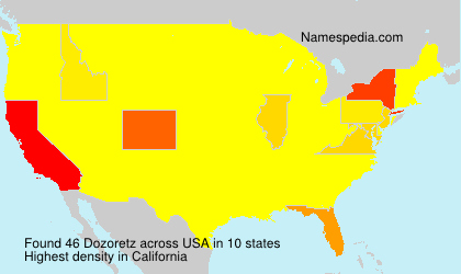 Surname Dozoretz in USA Surname Dozoretz in USA