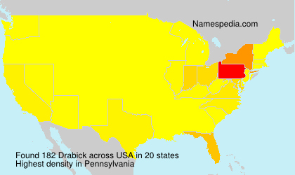 Surname Drabick in USA Surname Drabick in USA