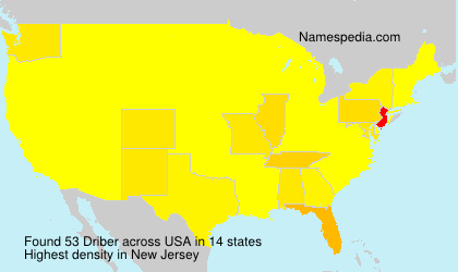 Surname Driber in USA Surname Driber in USA