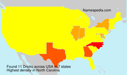 Surname Dricks in USA Surname Dricks in USA
