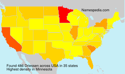 Surname Driessen in USA Surname Driessen in USA