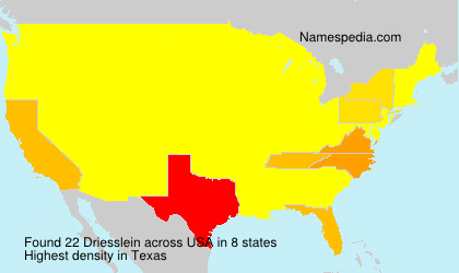 Surname Driesslein in USA Surname Driesslein in USA