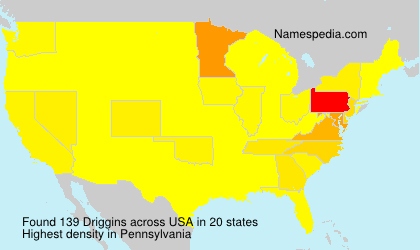 Surname Driggins in USA Surname Driggins in USA