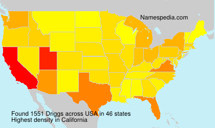 Surname Driggs in USA Surname Driggs in USA