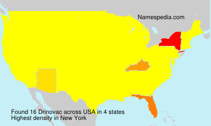 Surname Drinovac in USA Surname Drinovac in USA