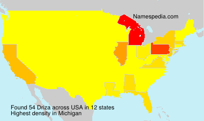 Surname Driza in USA Surname Driza in USA
