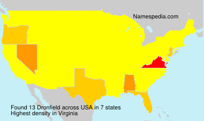 Surname Dronfield in USA Surname Dronfield in USA
